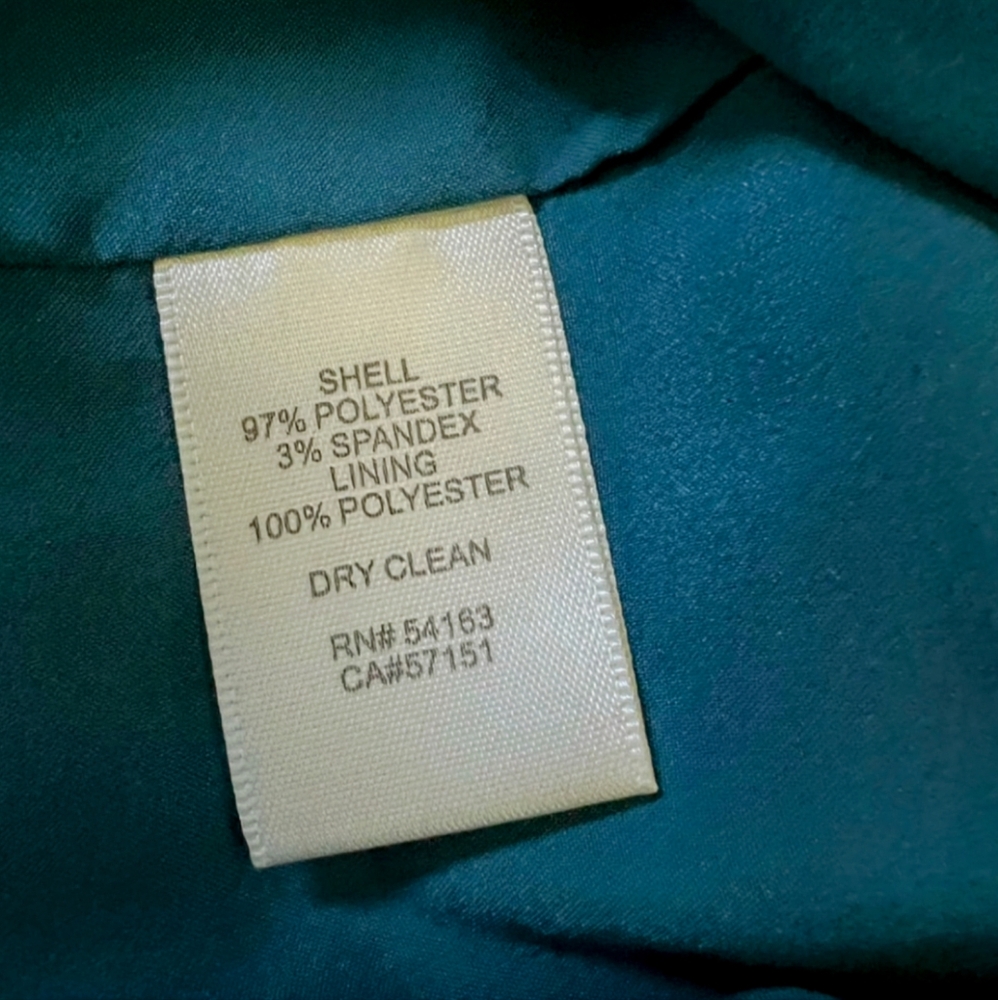 Eliza J, NWT, Ruffle Sheath Dress, in Peacock, Knee Length, Size 18 - Picture 10 of 11
